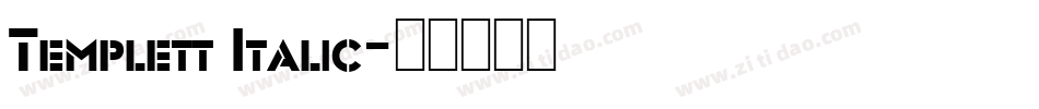 Templett Italic字体转换